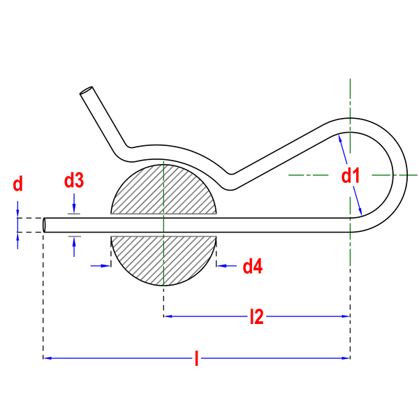 Verende borgclip enkel EV 2 mm - 100 stuks