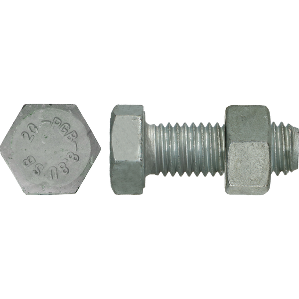 Constructiebout ISO 4017/4032 8.8 VI M 10 X 40 - 100 stuks