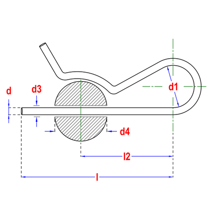 Verende borgclip enkel EV 3 mm - 250 stuks