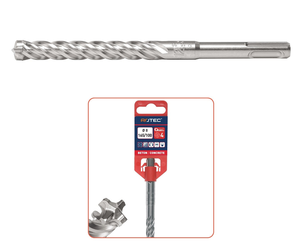 Hamerboor SDS-plus QUATTRO-X | ROTEC