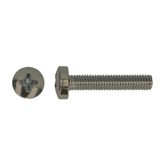 Metaalschroef bolkop kruis DIN 7985 RVS A2 M 6 X 40 - 100 stuks