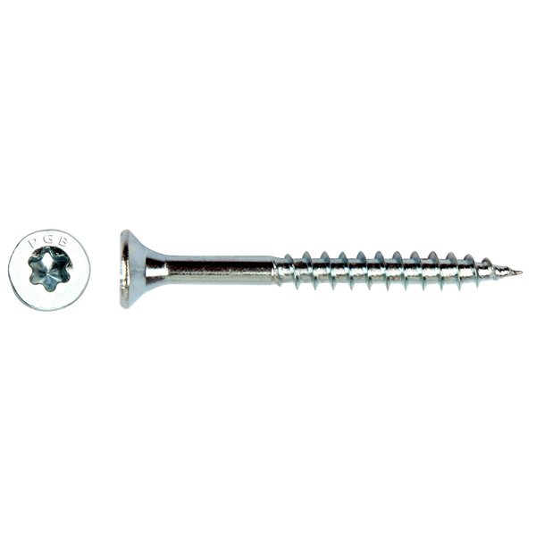 Spaanplaatschroef deeldraad verzinkt 4,0 x 40 Torx - 200 stuks