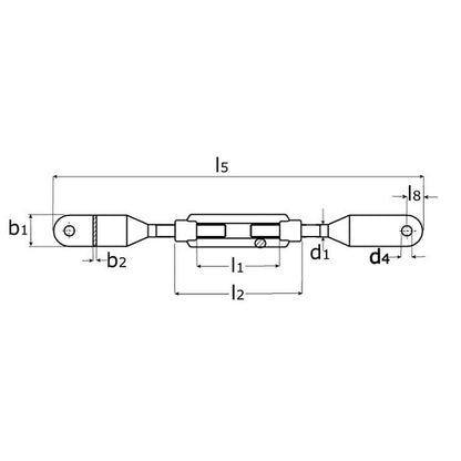 Spanwartel 2 platen DIN 1480 M12 verzinkt - 10 stuks