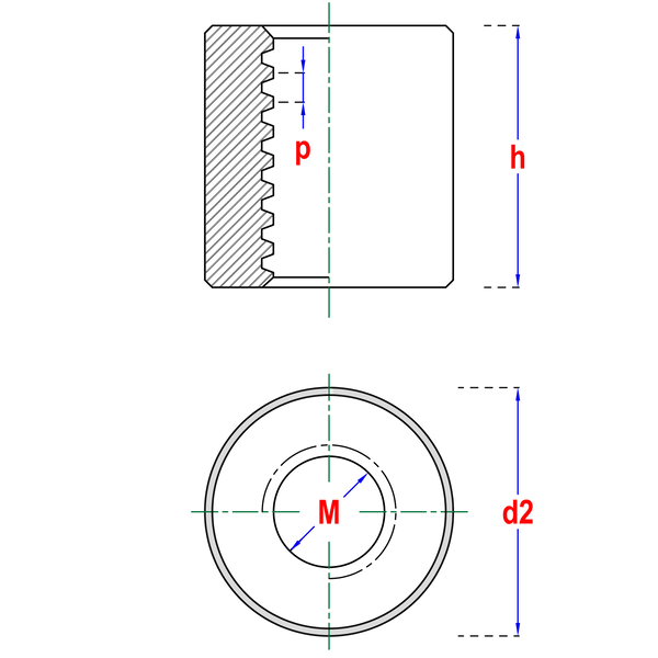 Rondmoer trapezium Staal Blank 12 x 3 - 10 stuks