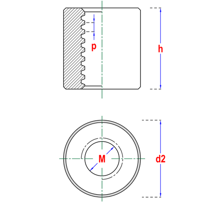 Rondmoer trapezium Staal Blank 12 x 3 - 10 stuks