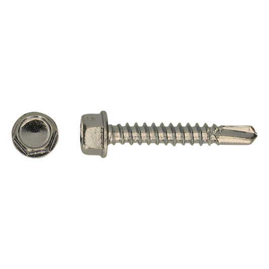 Zelfborende zeskantschroef DIN 7504K RVS 4,2 x 13 - 200 stuks