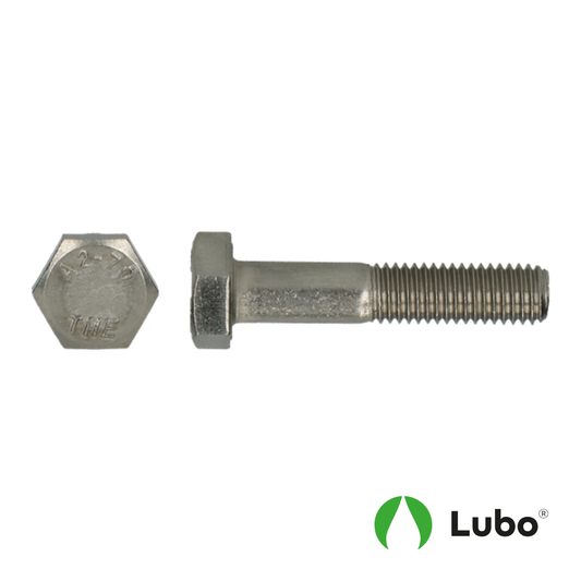 Zeskantbout DIN 931 RVS A2 LUBO Lubrication